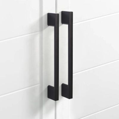 Zwarte stalen handgreep 150 mm afbeelding 4