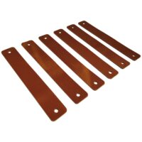 Leren handgreep cognac 16 cm afbeelding 2
