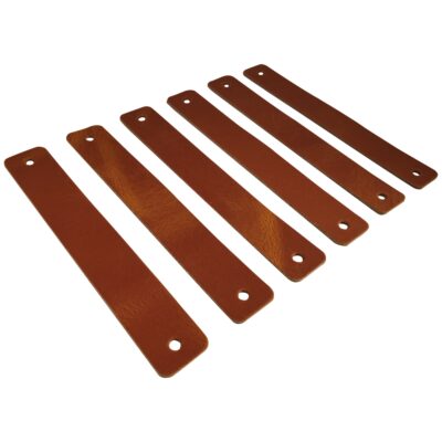 Leren handgreep cognac 16 cm afbeelding 2