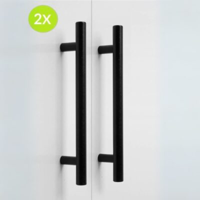 Zwarte aluminium handgrepen 128 mm afbeelding 2