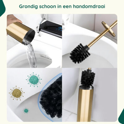 Gouden toiletborstelhouder afbeelding 6