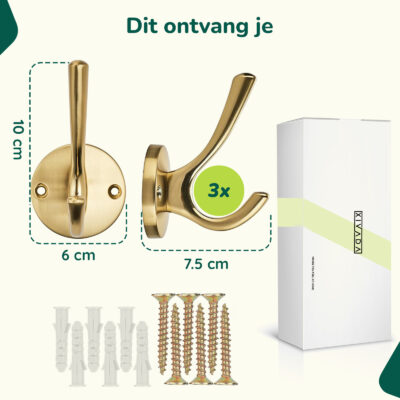 Gouden kapstokhaken afbeelding 6