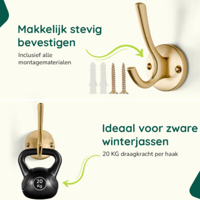 Gouden kapstokhaken afbeelding 2