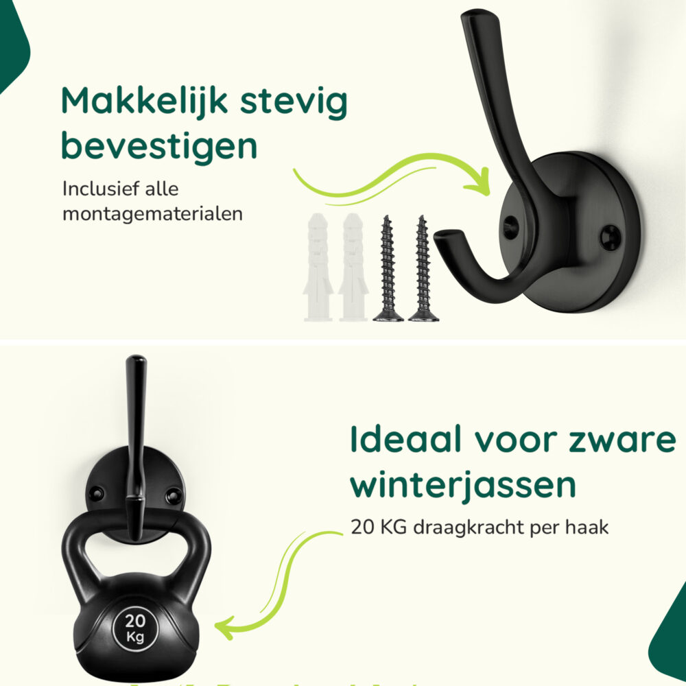 zwarte kapstokhaken afbeelding 4