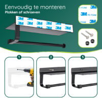 XIVADA keukenrolhouder zwart afbeelding 4