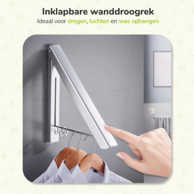 Inklapbare kledinghanger wandmontage afbeelding 4