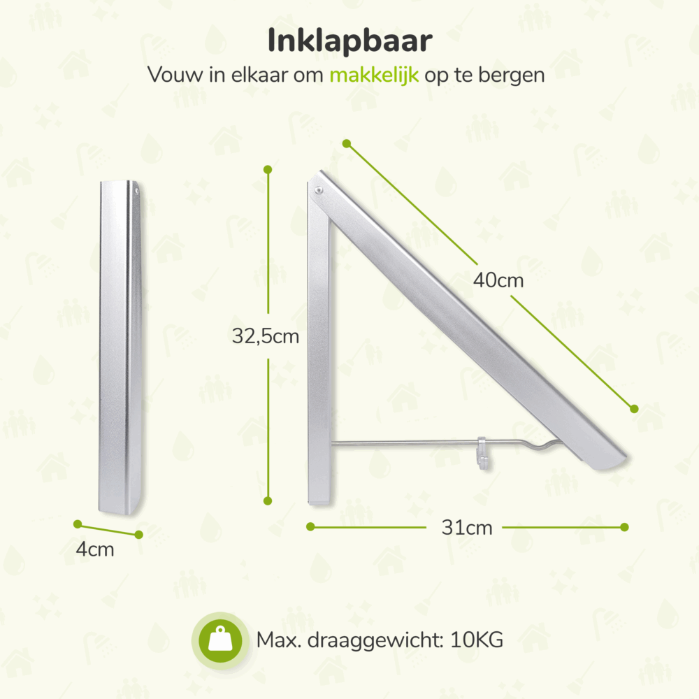 Inklapbare kledinghanger wandmontage afbeelding 3