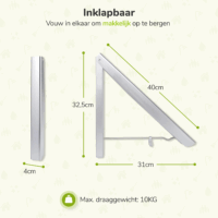 Inklapbare kledinghanger wandmontage afbeelding 3