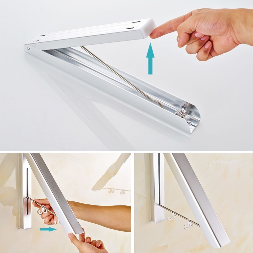 Inklapbare kledinghanger wandmontage afbeelding 8