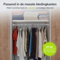 Verstelbare kledingstang zonder boren afbeelding 9