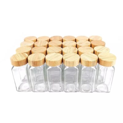 XIVADA kruidenpotjes set 24 stuks bamboe afbeelding 3