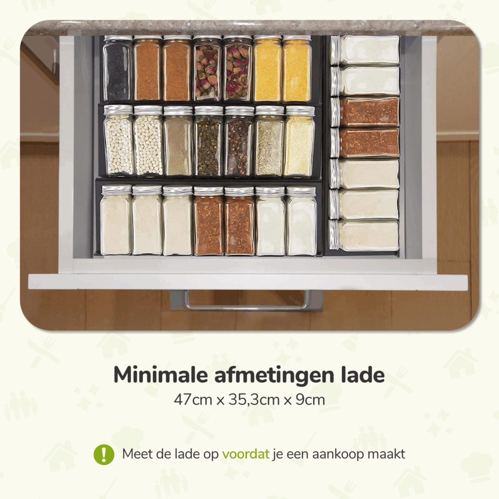 XIVADA kruidenrek lade zwart afbeelding 6