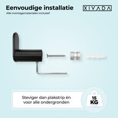 Handdoekhaak zwart afbeelding 5