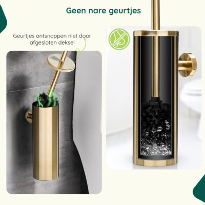 Gouden toiletborstelhouder afbeelding 3
