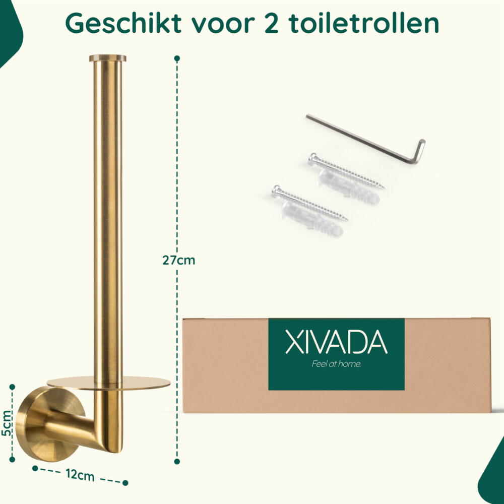 Gouden reserverolhouder badkamer afbeelding 7