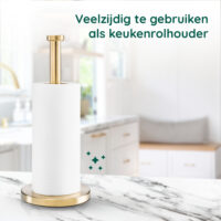 Gouden keukenrolhouder vrijstaand afbeelding 4
