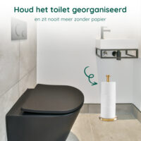 Gouden staande toiletrolhouder afbeelding 7