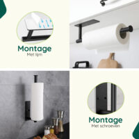 Reserverolhouder zwart hangend afbeelding 6