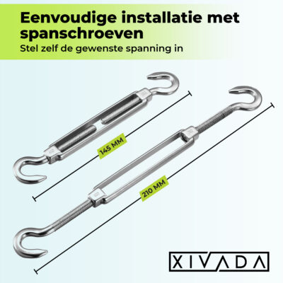 Schaduwdoek bevestigingsset afbeelding 4