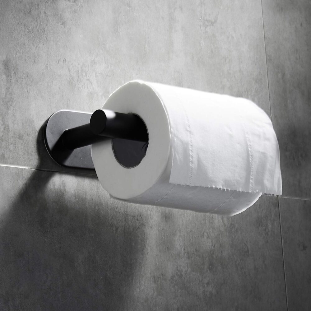 Zelfklevende toiletrolhouder zwart afbeelding 8