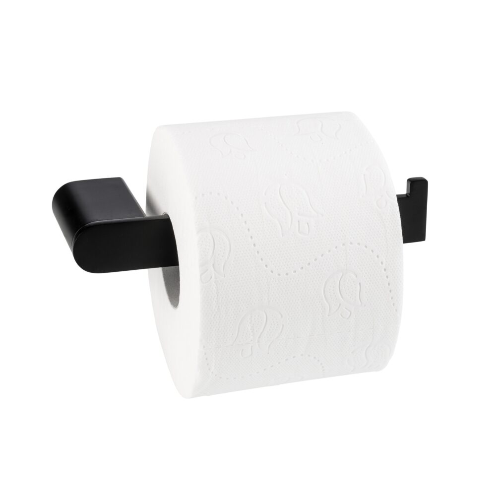 Zwarte toiletrolhouder modern design afbeelding 4