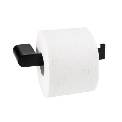 Zwarte toiletrolhouder modern design afbeelding 4