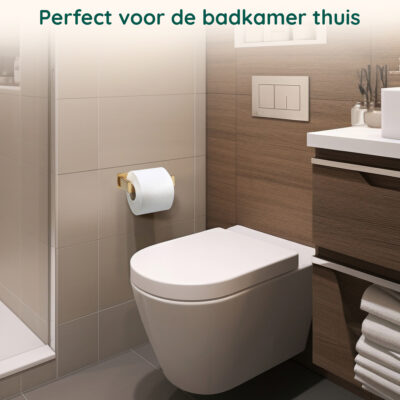 Gouden toiletrolhouder zelfklevend afbeelding 8