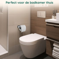 Zelfklevende toiletrolhouder RVS afbeelding 9