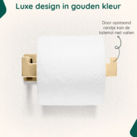 Gouden toiletrolhouder zelfklevend afbeelding 9