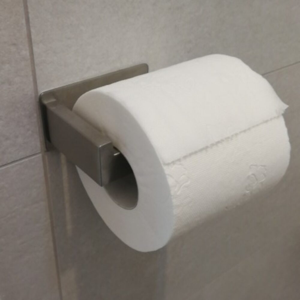 Zelfklevende toiletrolhouder RVS afbeelding 10