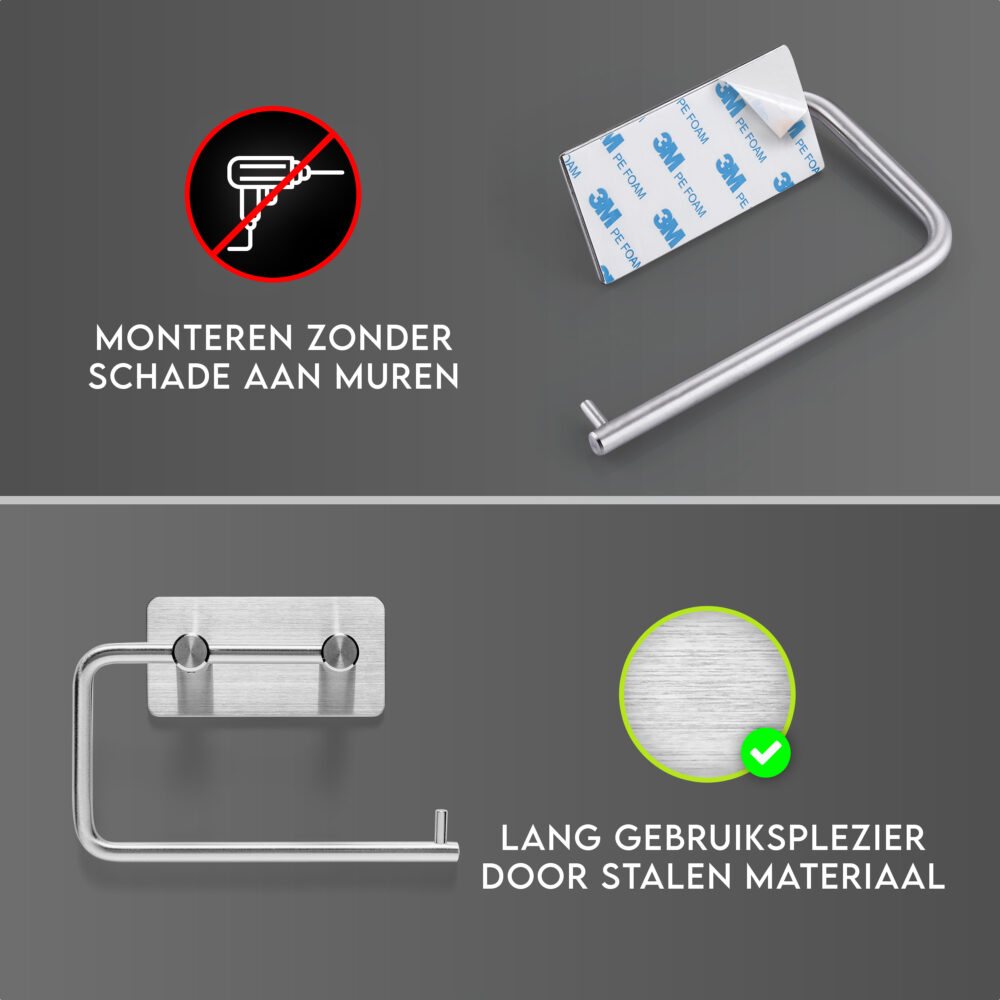 Zelfklevende toiletrolhouder Mara afbeelding 4