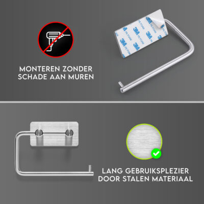 Zelfklevende toiletrolhouder Mara afbeelding 4