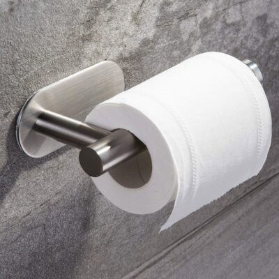 Zelfklevende toiletrolhouder zilver afbeelding 6