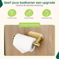 Gouden toiletrolhouder zelfklevend afbeelding 8