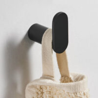 Zwarte toilet accessoires set afbeelding 7