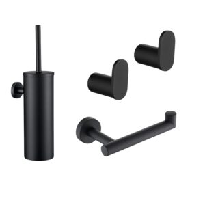 XIVADA Toiletset - Toiletborstel - Wc rolhouder - Handdoekhaakjes