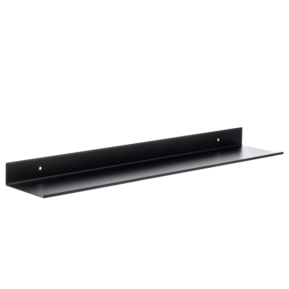 metalen wandplank zwart 60 cm afbeelding 1