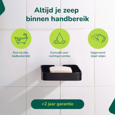 Matzwart zeepbakje badkamer afbeelding 4