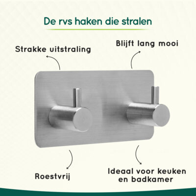 Zelfklevende handdoekhaakjes badkamer afbeelding 3