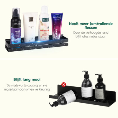 matzwart doucherek 31 cm afbeelding 3