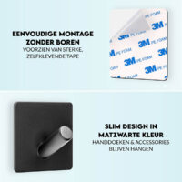 Zwarte toilet accessoires set afbeelding 7