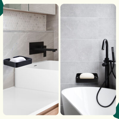 Matzwart zeepbakje badkamer afbeelding 5