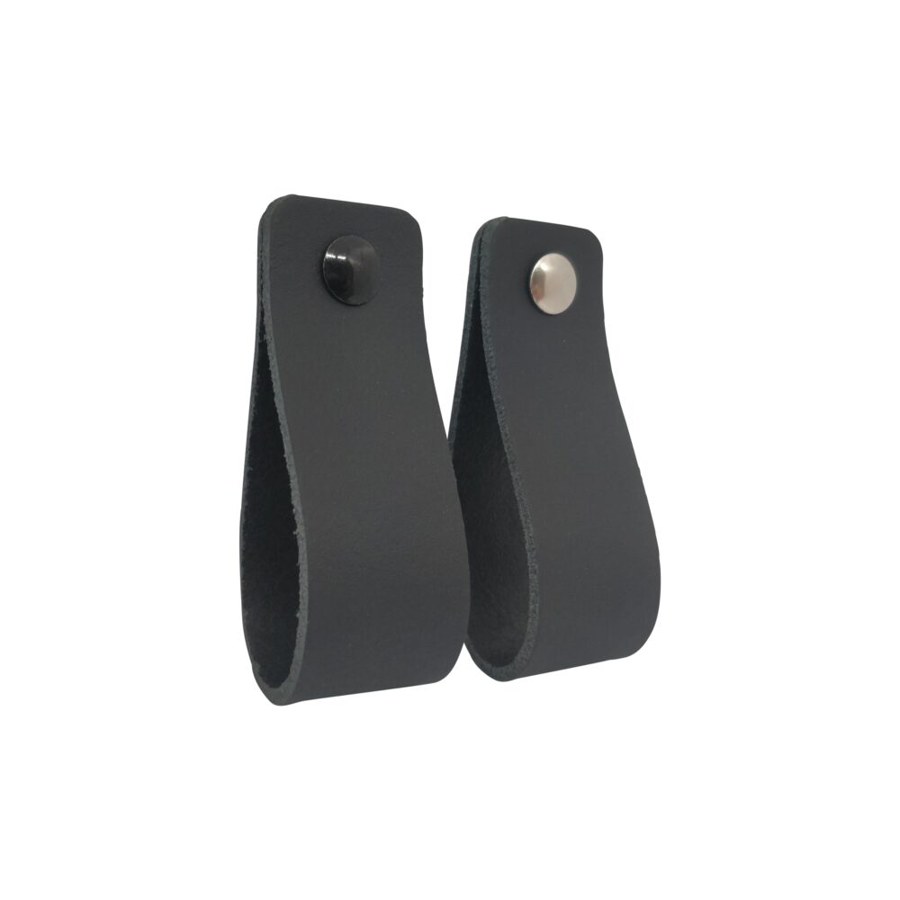 Leren handgreep zwart afbeelding 4