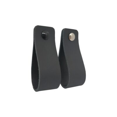 Leren handgreep zwart afbeelding 4