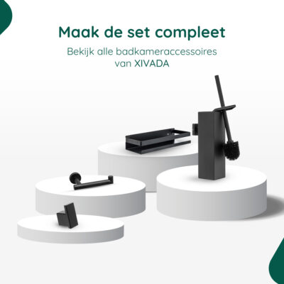 Zwarte reserverolhouder vrijstaand afbeelding 5