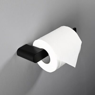 Zwarte toiletrolhouder modern design afbeelding 6