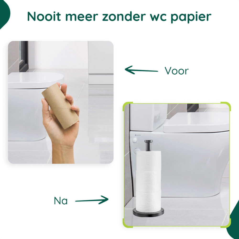 Zwarte reserverolhouder vrijstaand afbeelding 6