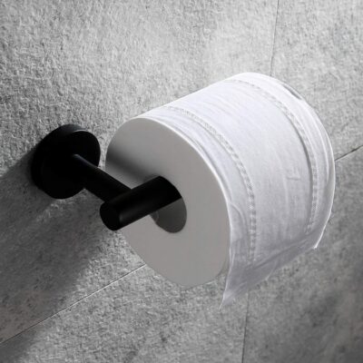 Zwarte toilet accessoires set afbeelding 8