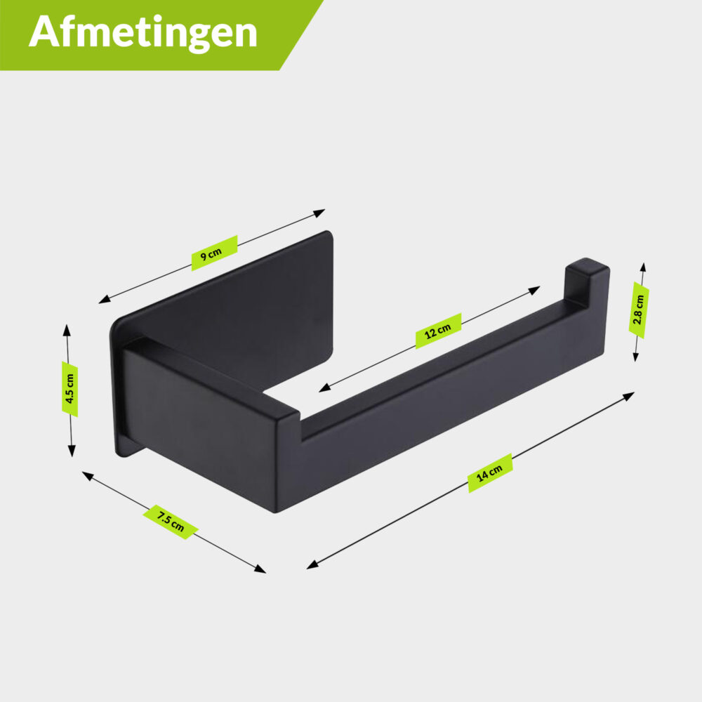 Zwarte toilet accessoires set afbeelding 13