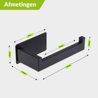 Zwarte toilet accessoires set afbeelding 13